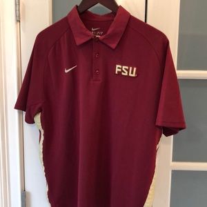 FSU Nike Dri-Fit Garnet polo Size L